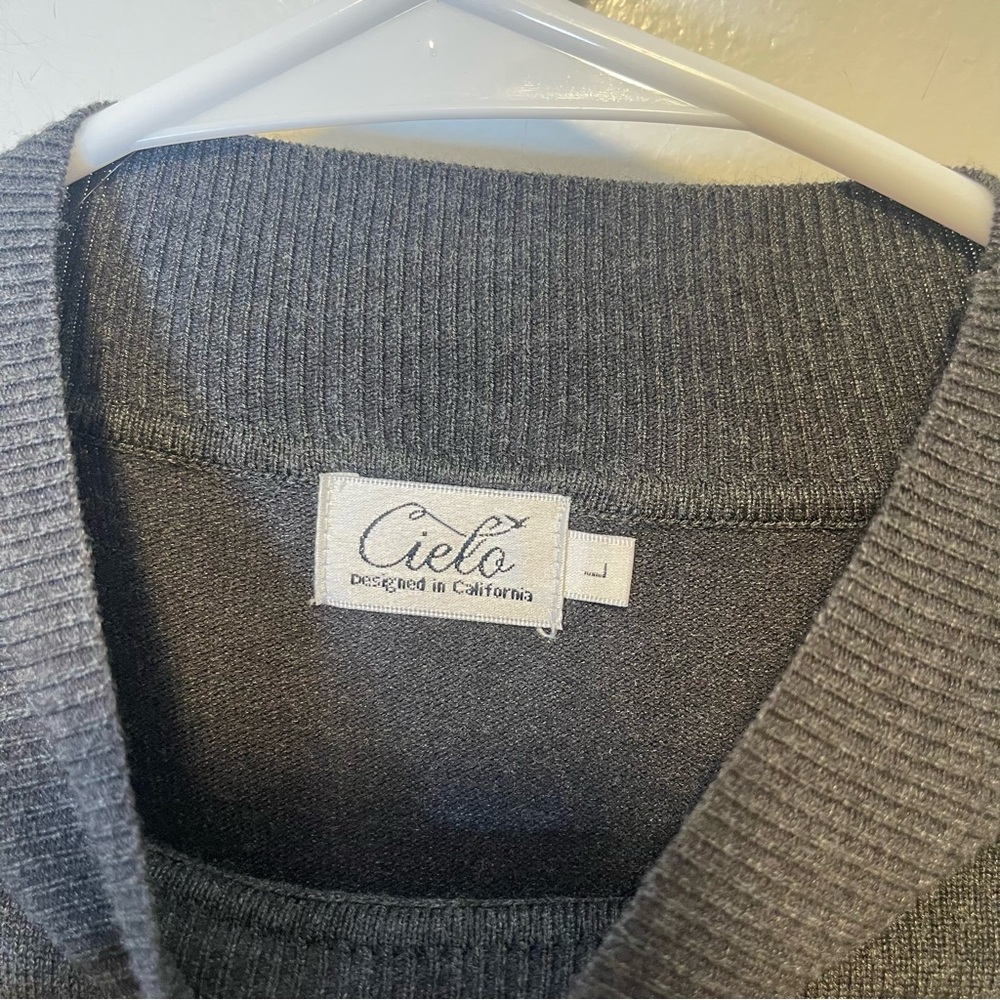 Cielo‎ Classic grey Turtleneck Sweater womens size large - Picture 3 of 3